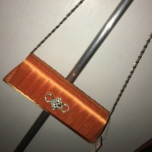 Orange glitz purse